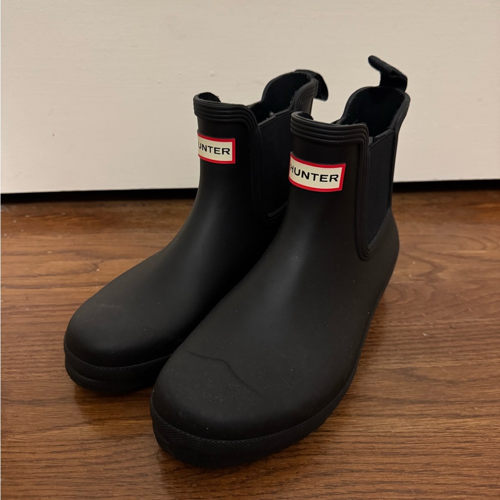 Hunter Black Rain Chelsea Boots